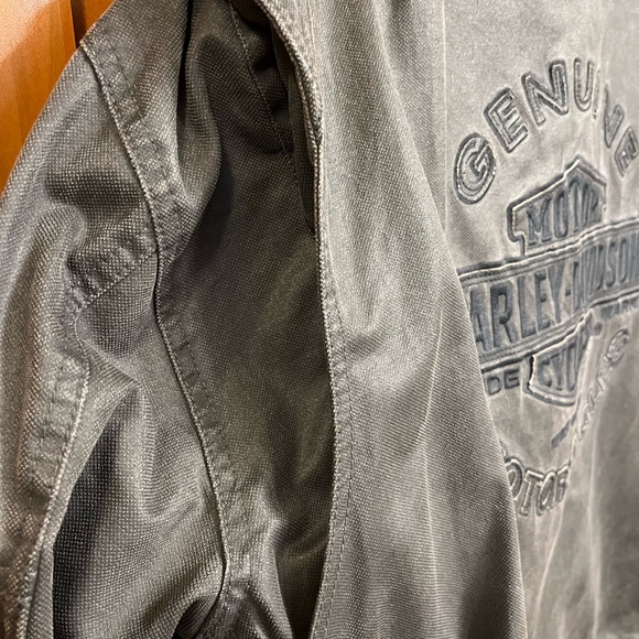 Harley-Davidson Men's Dark Gray Canvas Bomber Jacket - Picture 7 of 10